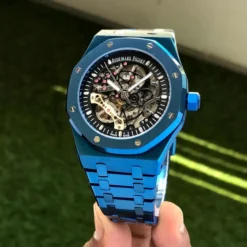 AUDEMARS PIGUET ROYAL OAK DOUBLE BALANCE WHEEL SKELETON DARK BLUE (BLACK DIAL)